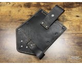 Klappspaten leather case - black color