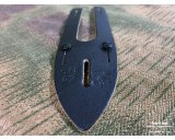 Leather binocular button hook