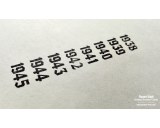 Rubber stamp: Years