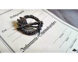 Infanterie-Sturmabzeichen certificate