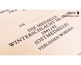 Winterschlacht im Osten 1941-1942 certificate