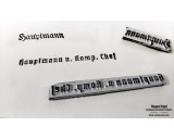Rubber stamp: Hauptmann + Hpt. Komp. Chef
