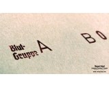 Rubber stamp: set Blutgruppe