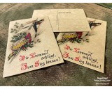 German Postcards Die Trommel 3pcs