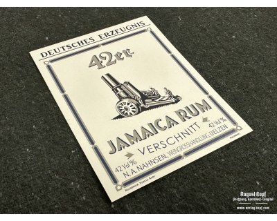 Jamaica Rum bottle label 2pcs