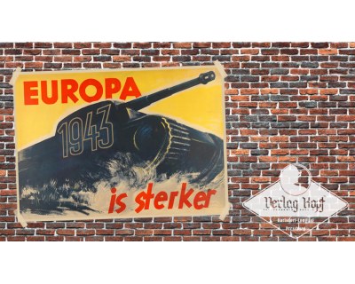 Poster 85x60cm Europa 1943 is Sterker