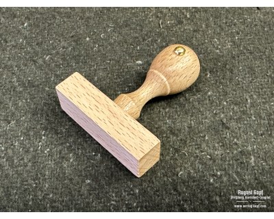 Stamp wooden handle - rectangle 16x50mm