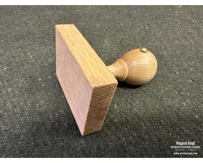 Stamp wooden handle - rectangle 40x60mm
