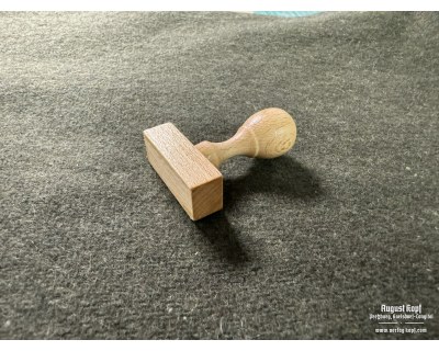Stamp wooden handle - rectangle 16x40mm