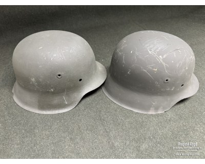 2x German M42 Helmets