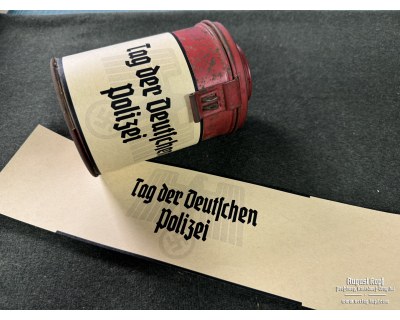 Cashbox label Tag der Polizei