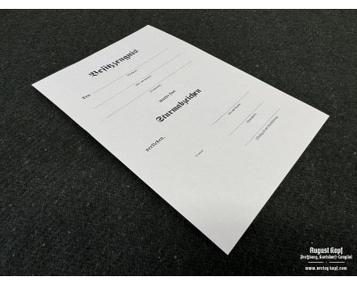 Allgemeine-Sturmabzeichen certificate