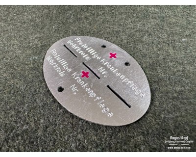 Erkennungsmarke - Freiwillige Krankenpflege prestamped