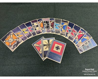 German Postcards set #13 army flags (18pcs)