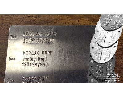 Erkennungsmarke service - dog tag stamping