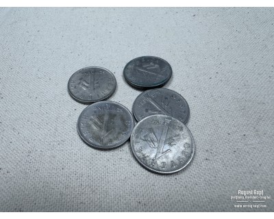 1 Schilling 1934 set of 5 coins