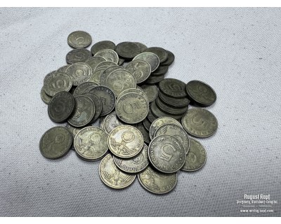 Aluminium-Bronze 5 Reichspfennig set of 5 coins