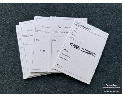 Slovak WW2 Personal ID card
