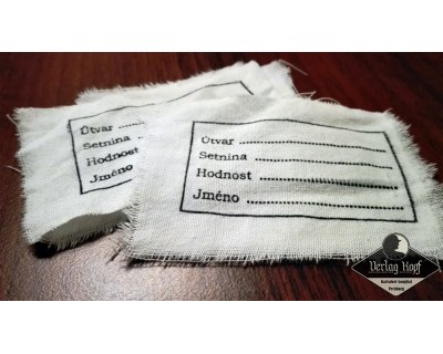 1.ČSR Army Nametags - 5 cloth labels