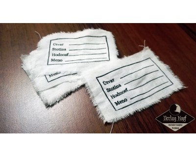 Slovak Army Nametags - 5 cloth labels