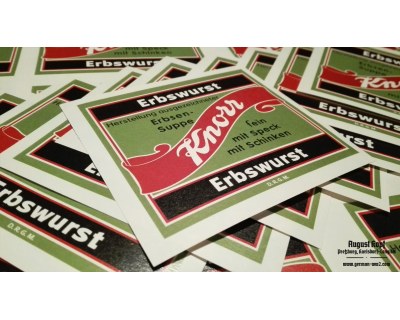 Erbswurst soup label set 10x