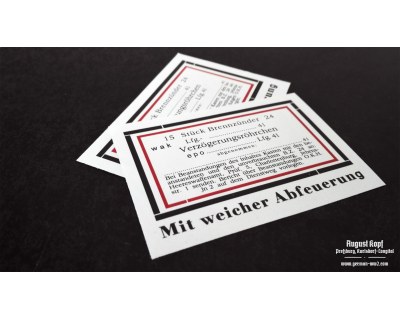 Brennzünder 24 labels