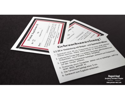 Zug-Zünder 35 labels