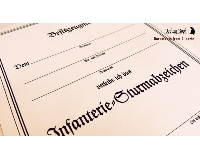 Infanterie-Sturmabzeichen certificate