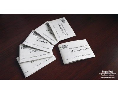 Contax II camera instructional booklet