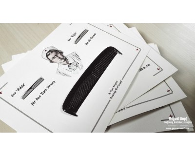 Genuine comb in DRK cardboard holder