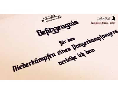Panzerkampf certificate