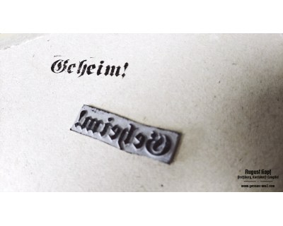 Rubber stamp: Geheim