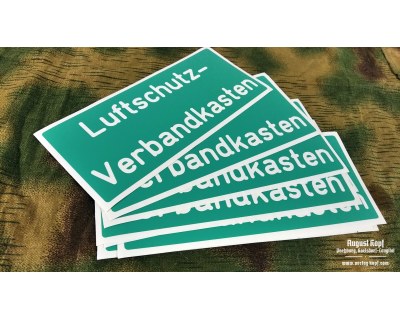 Stencil Luftschutz Verbandkasten