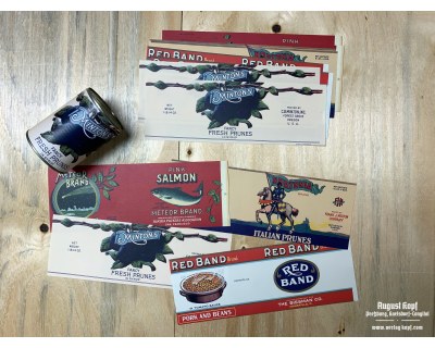 Set of 12pcs labels 1930b