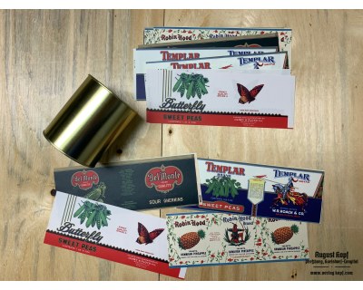 Set of 12pcs labels 1930d