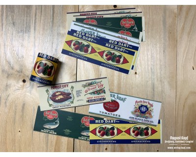 Set of 12pcs labels 1930h