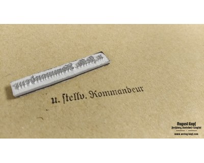 Rubber stamp: u. stellv. Kommandeur