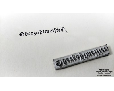 Rubber stamp: Oberzahlmeister