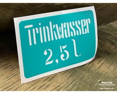 Stencil Trinkwasser 2.5l