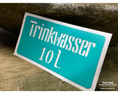 Stencil Trinkwasser 10l
