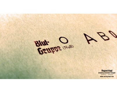 Rubber stamp: set Blutgruppe