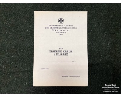 Eiserne Kreuz 1. Klasse certificate