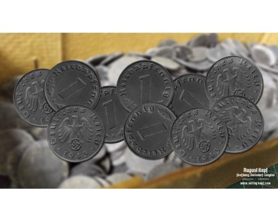 Zinc 1 Reichspfennig set of 10 coins