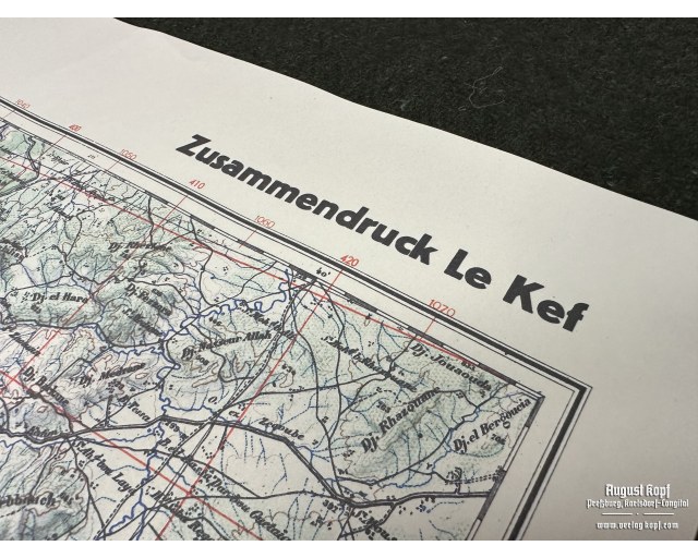 Deutsche Heereskarte DAK Le Kef