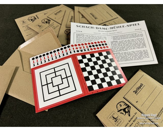 Feldpost Schach - Dame - Mühle