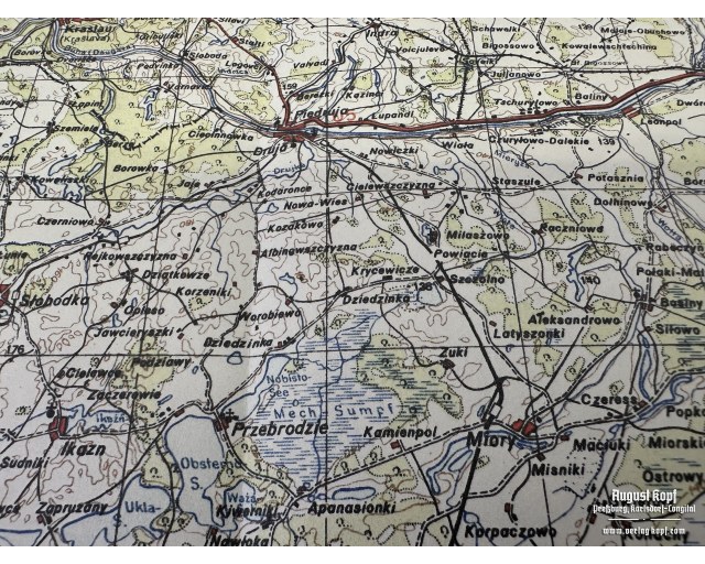 Deutsche Heereskarte Daugavpils (Dünaburg)