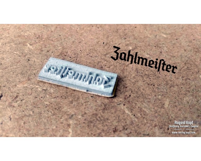 Rubber stamp: Zahlmeister