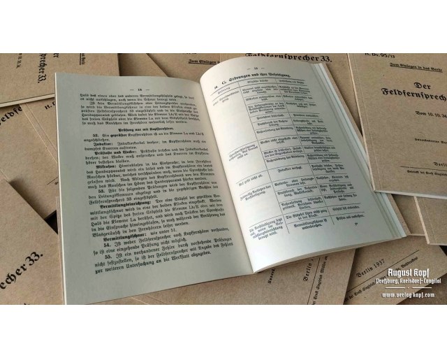 Der Feldfernsprecher 33 - Fieldphone booklet