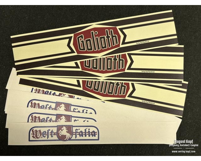 Toilettenpapier Goliath label set 10x