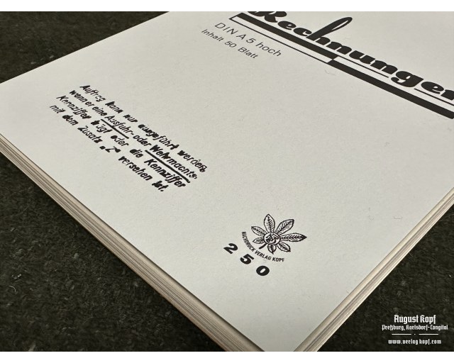 Rechnungen - 50 sheet invoice notepad